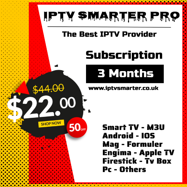 IPTV Smarter Pro 3 Months