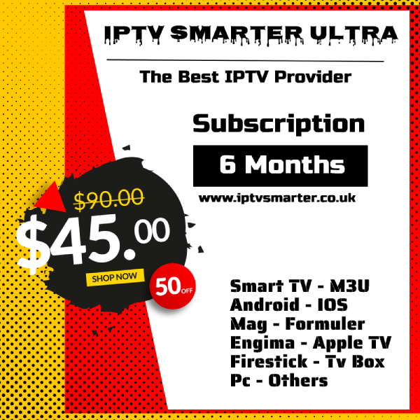 IPTV Smarter Ultra 6 Months